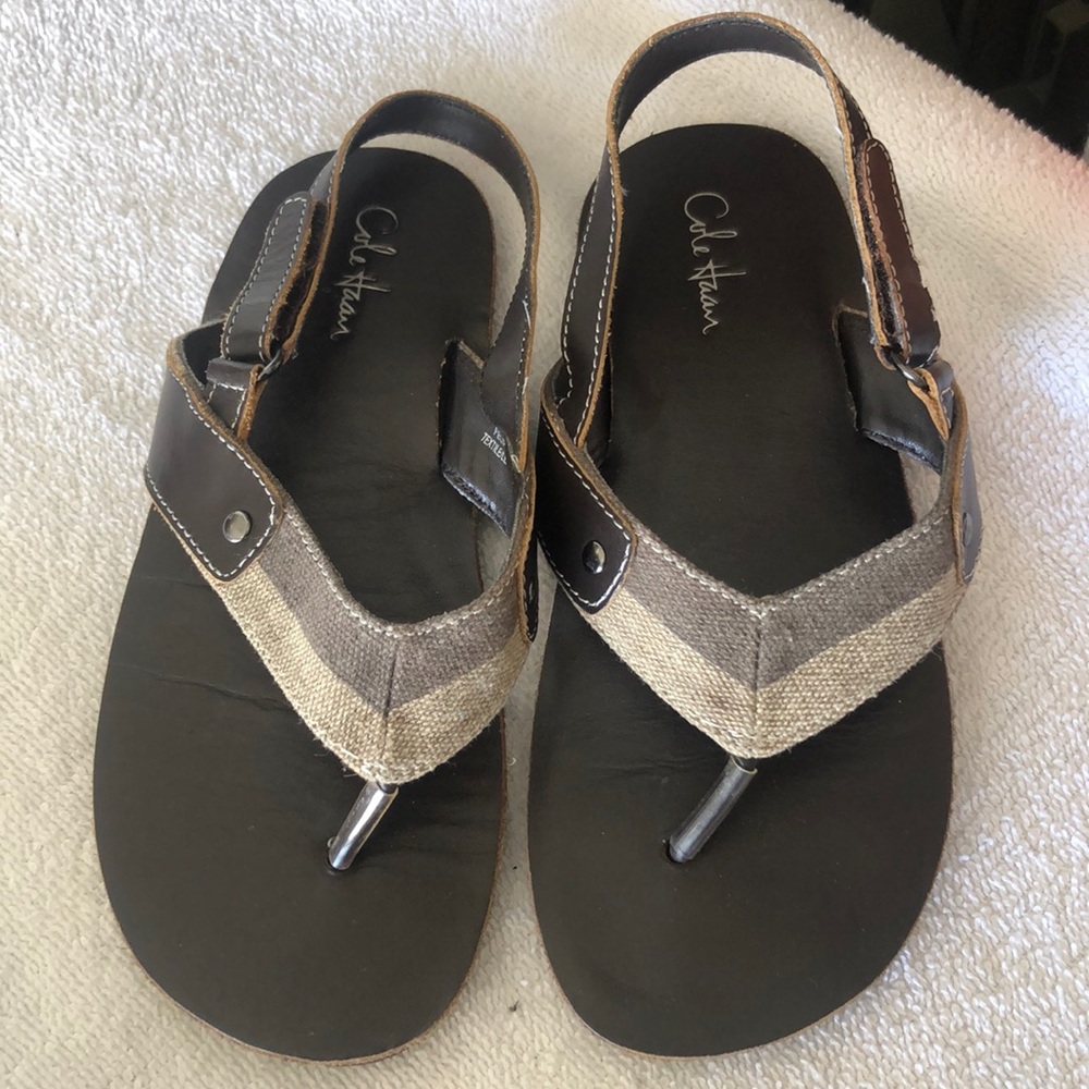 Boys Cole Haan brown sandals
